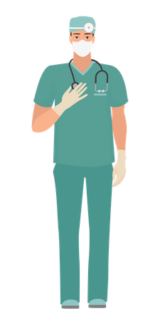 Male Surgeon  Illustration