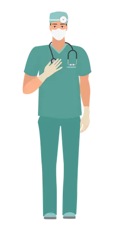 Male Surgeon  Illustration