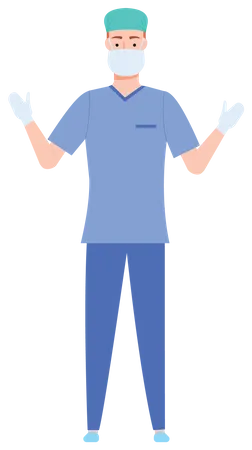 Male surgeon  Illustration