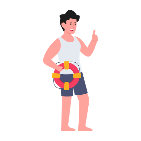 Male swimmer  Illustration