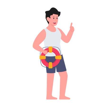 Male swimmer  Illustration