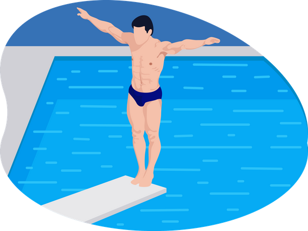 Male swimmer  Illustration