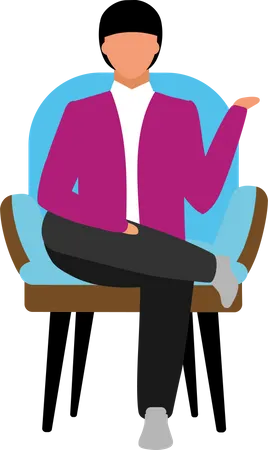 Male talk show host  Illustration