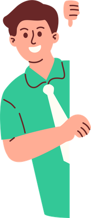 Male teacher peeking  Illustration