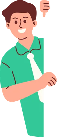 Male teacher peeking  Illustration