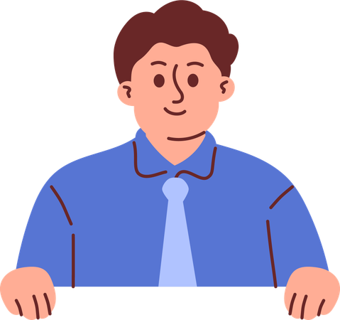 Male teacher peeking  Illustration