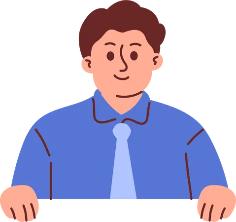 Male teacher peeking  Illustration