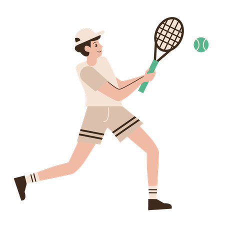 Male Tennis Player  Illustration