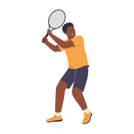 Male tennis player  Illustration