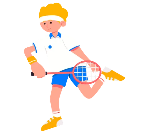 Male tennis player  Illustration