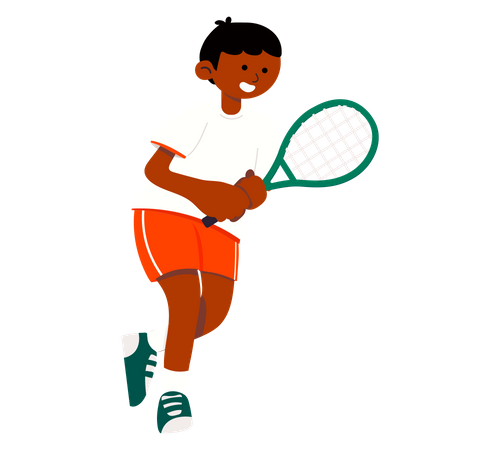 Male tennis player Illustration