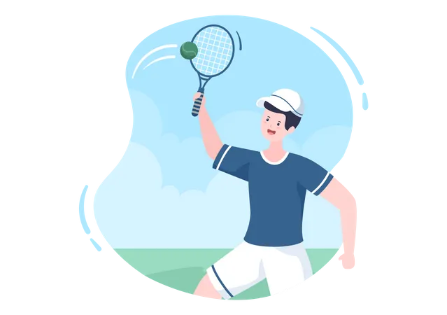 Male tennis player Illustration