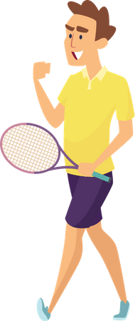 Male Tennis Player Illustration