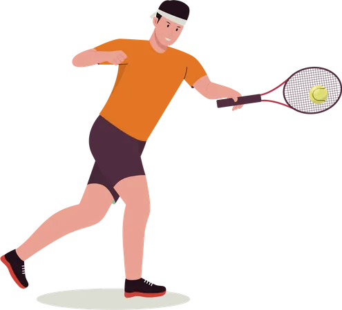 Male Tennis player  Illustration