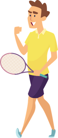 Male Tennis Player  Illustration