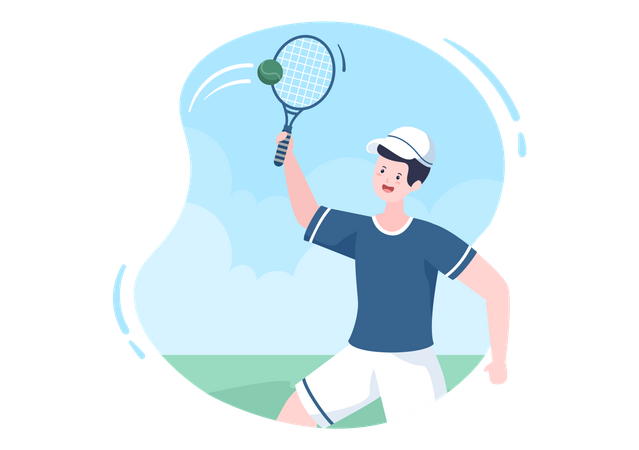 Male tennis player  Illustration