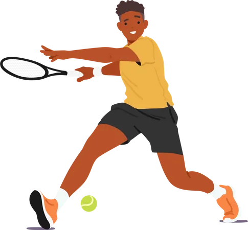 Male Tennis Player  Illustration