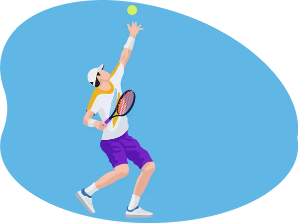 Male Tennis Player  Illustration