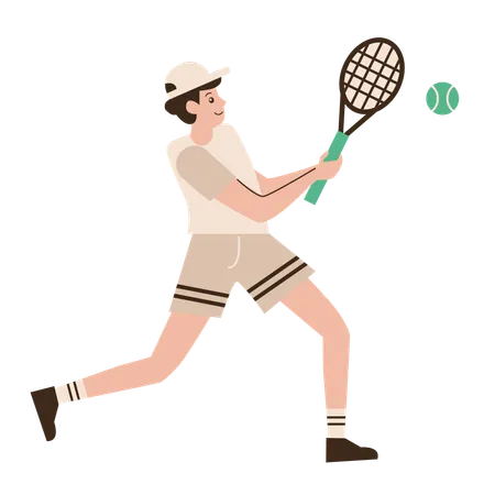 Male Tennis Player  Illustration