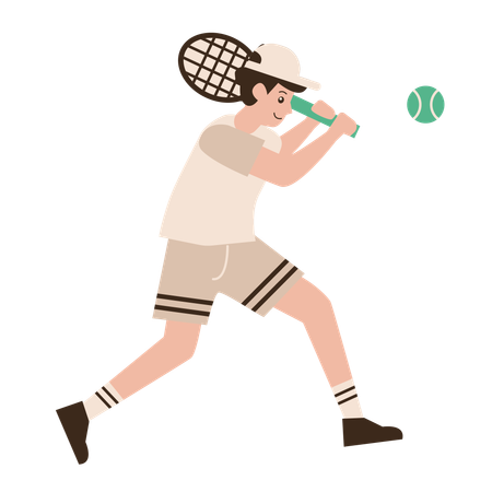 Male Tennis Player  Illustration