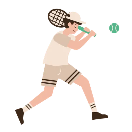 Male Tennis Player  Illustration