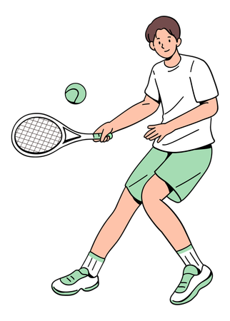 Male Tennis Player  Illustration