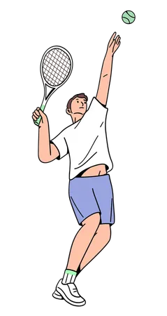 Male Tennis Players  Illustration