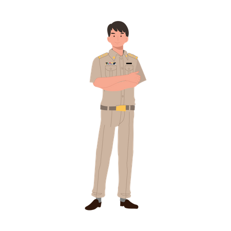 Male Thai government officers  Illustration