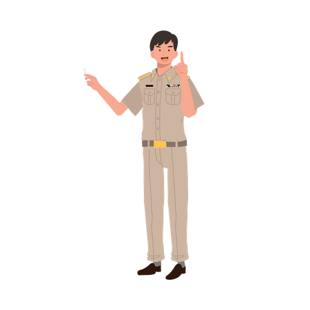 Male Thai government officers  Illustration