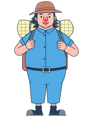 Male tourist bag  Illustration