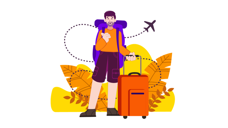 Male tourist  Illustration