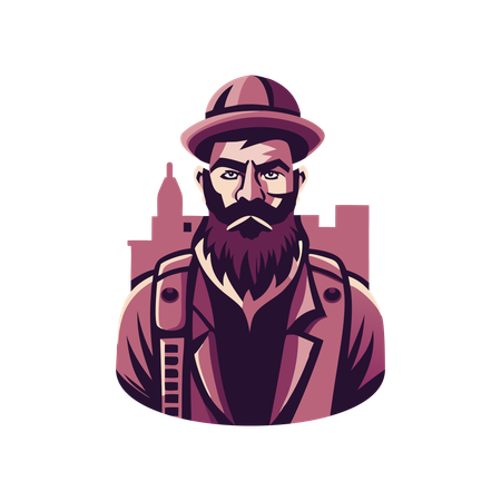 Male Tourist  Illustration