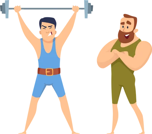 Personal Trainer Gym Character Illustration