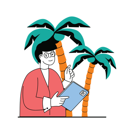 Male travel agent  Illustration
