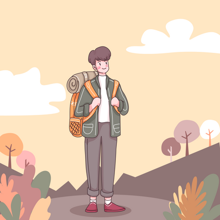Male traveler Illustration