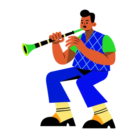 Male Trumpeter  Illustration