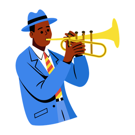 Male Trumpeter  Illustration