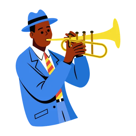 Male Trumpeter  Illustration