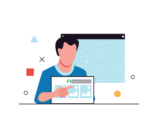 Male UI UX designer  Illustration