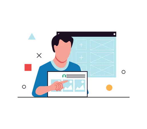 Male UI UX designer  Illustration