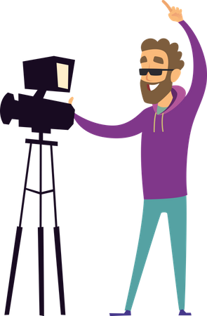 Male videographer  Illustration