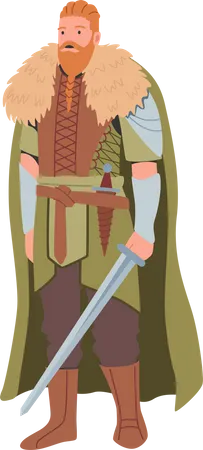 Male Viking Character  Illustration