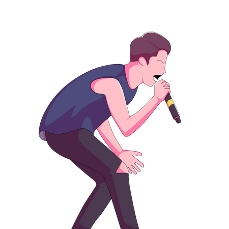 Male Vocalist  Illustration