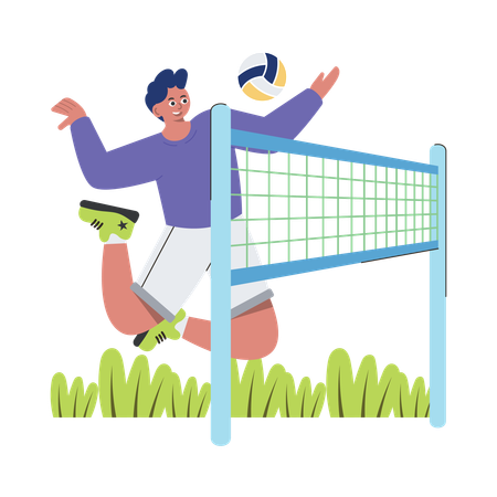 Male Volleyball Player  Illustration