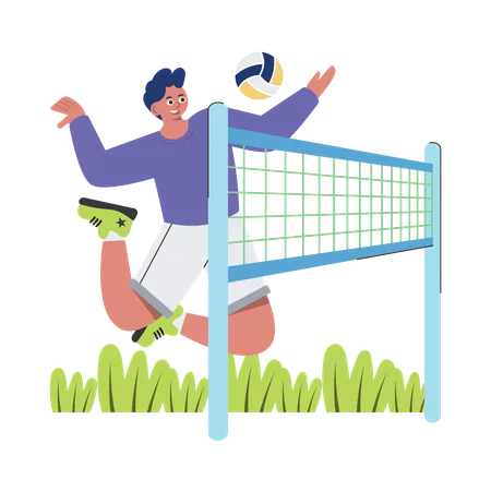 Male Volleyball Player  Illustration