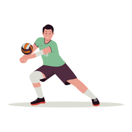 Male volleyball player  Illustration