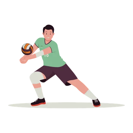 Male volleyball player  Illustration