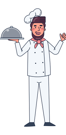 Male waiter Illustration