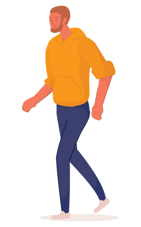 Male walking  Illustration