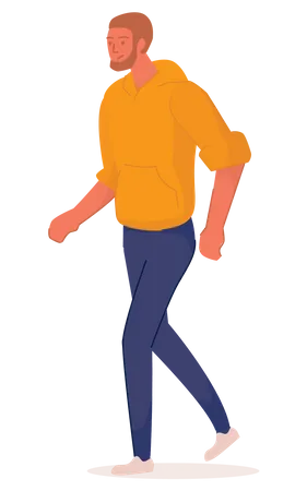 Male walking  Illustration